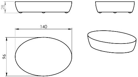 Sapho GEMINI szappantartó álló, fehér (GM1102)
