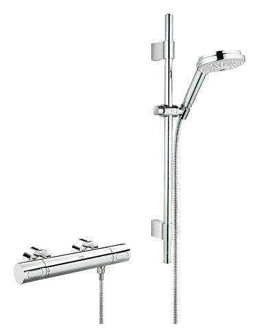 Grohe Grohtherm 3000 Cosmopolitan termosztátos zuhanycsaptelep zuhanyszettel 34275 000 (34275000)