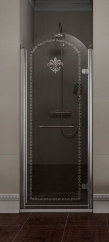 Sapho ANTIQUE 80 cm-es zuhanyajtó, jobbos, króm (GQ1680R)