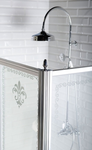 Sapho ANTIQUE 120 cm-es zuhanyajtó, eltolható ajtós, króm (GQ4512)