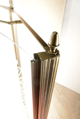 Sapho ANTIQUE 100 cm-es zuhany oldalfal, bronz (GQ5610)