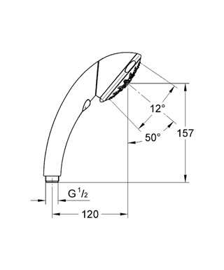 Grohe Movario Five kézizuhany, 1/2