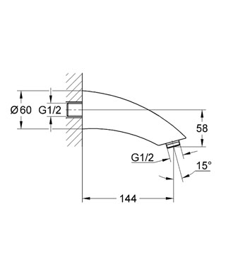 Grohe Movario zuhanykar, 1/2
