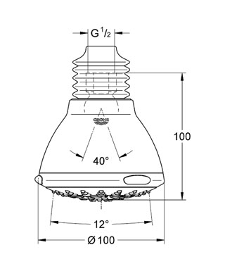 Grohe Movario Five fejzuhany, 1/2