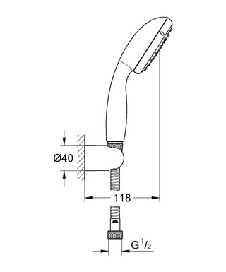 Grohe Tempesta ÚJ zuhanygarnitúra II 27803 00E (2780300E)