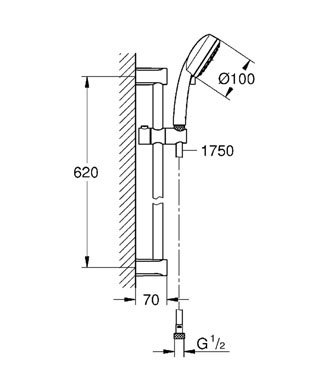 Grohe Tempesta ÚJ Cosmopolitan zuhanygarnitúra II 27578 001 (27578001)