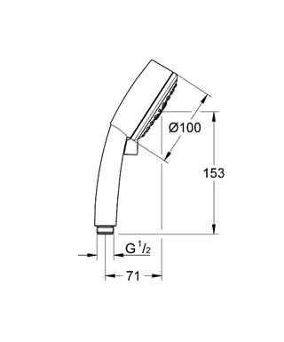 Grohe Tempesta ÚJ Cosmopolitan kézizuhany IV 9,5 liter/perc 27575 001 (27575001)