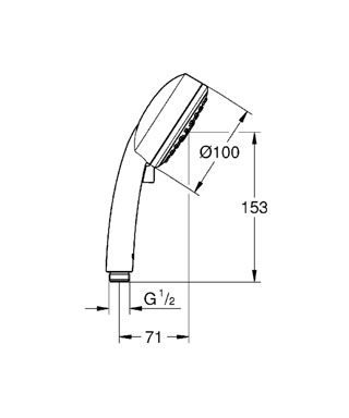 Grohe Tempesta ÚJ Cosmopolitan kézizuhany III 9,5 liter/perc 27574 001 (27574001)