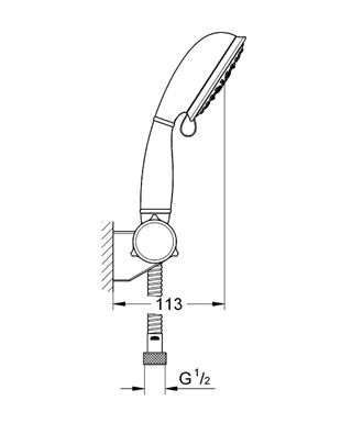 Grohe Tempesta ÚJ Rustic zuhanygarnitúra IV 9,5 liter/perc 27805 000 (27805000)