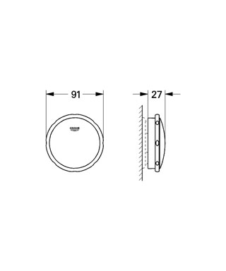 Grohe Talento kád le- és túlfolyógarnitúra fekete 19025 KS0 (19025KS0)