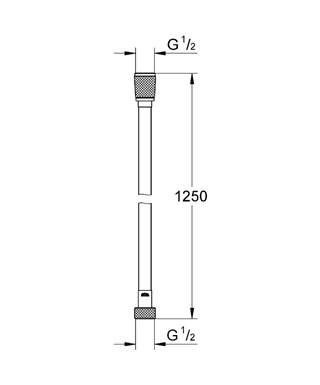 Grohe Silverflex zuhanycső 1,25 méter 28362 000 (28362000)