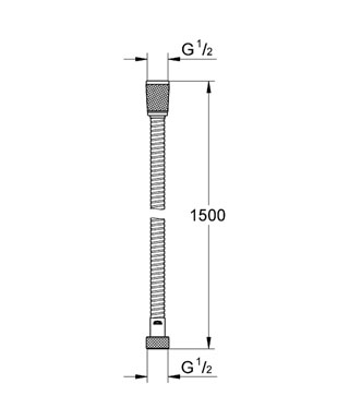 Grohe Movario zuhanytömlő 1,5 méter 28409 000 (28409000)