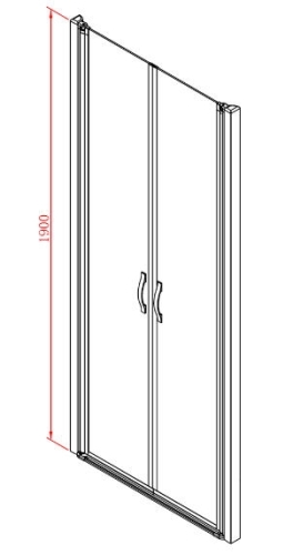 Sapho Gelco ONE 110-es lengő zuhanyajtó, kétszárnyú (GO2811)