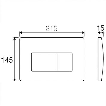 Valsir P1 nyomólap, fehér VS0871301