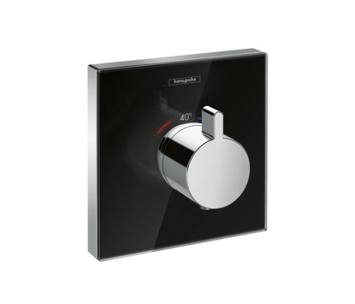 Hansgrohe ShowerSelect Glas termosztátos falsík alatti termosztátos csaptelep fekete/króm 15734 600 (15734600)