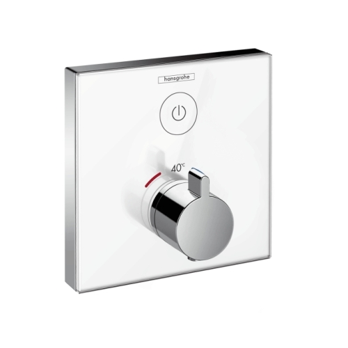 Hansgrohe ShowerSelect Glas termosztátos falsík alatti termosztátos csaptelep színkészlet fehér/króm 15737 400 (15737400)