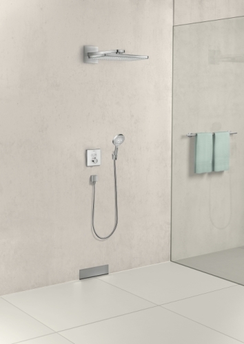 Hansgrohe ShowerSelect Glas termosztátos falsík alatti termosztátos csaptelep színkészlet fehér/króm 15738 400 (15738400)