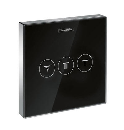 Hansgrohe ShowerSelect Glas falsík alatti szelep színkészlet fekete/króm 15736 600 (15736600)