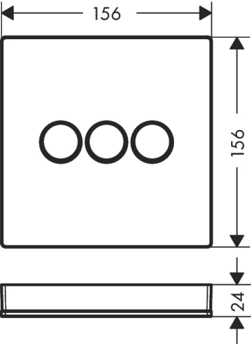 Hansgrohe ShowerSelect Glas falsík alatti szelep színkészlet fekete/króm 15736 600 (15736600)