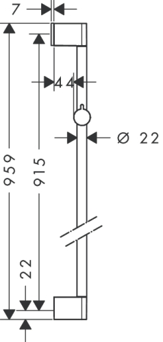 Hansgrohe Unica Croma 0.90 m zuhanyrúd 26506 000 (26506000)