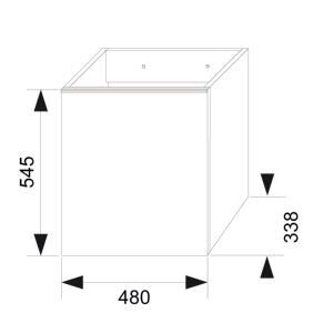 Jika Pure alsószekrény 50 cm-es mosdó alá, 1 fiókkal, fehér H4558011745001 (4.5580.1.174.500.1)