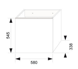 Jika Pure alsószekrény 60 cm-es mosdó alá, 1 fiókkal, fehér H4558311745001 (4.5583.1.174.500.1)