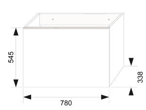 Jika Pure alsószekrény 80 cm-es mosdó alá, 1 fiókkal, fehér H4558711745001 (4.5587.1.174.500.1)