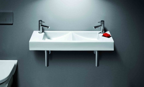 Jika Pure 100x34,5 cm-es dupla mosdó H8144220001041 (8.1442.2.000.104.1)