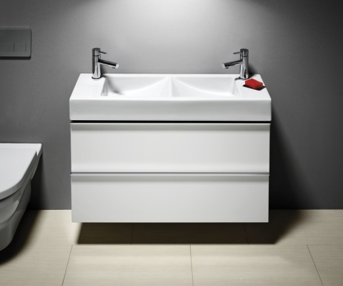 Jika Pure alsószekrény 100 cm-es mosdó alá, 2 fiókkal, fehér H4559021745001 (4.5590.2.174.500.1)