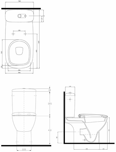 Kolo Style mélyöblítésű, monoblokkos WC (L29000000)