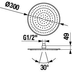 Jika Cubito-N fejzuhany, 30 cm-es átmérőjű H3671X10042301 (3.671X.1.004.230.1)