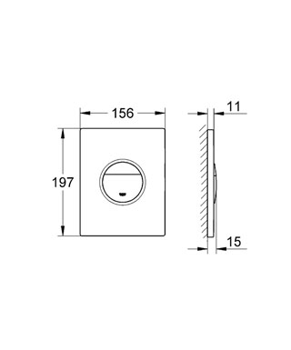Grohe Nova Cosmopolitan nyomólap fekete grafika 38847XG0