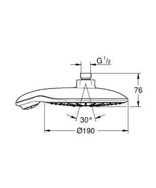 Grohe Power&Soul fejzuhany 9,5 l/perc 27767 000 (27767000)