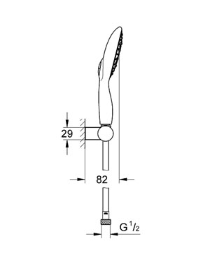 Grohe Power&Soul zuhanygarnitúra 9,5 l/perc 27742 000 (27742000)
