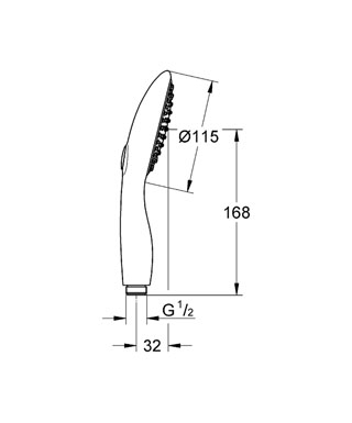 Grohe Power&Soul kézizuhany 115 mm 27669 000 (27669000)