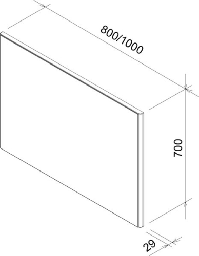 Ravak Ring 800 tükör, szürke X000000776