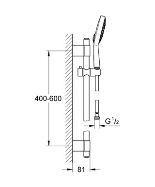 Grohe Power&Soul Cosmopolitan zuhanygarnitúra 9,5 l/perc 27732 000 (27732000)