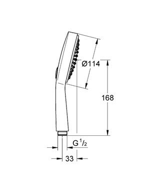 Grohe Power&Soul Cosmopolitan kézizuhany 115 mm 9,5 l/perc 27661 000 (27661000)