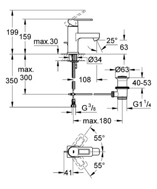 Grohe Quadra egykaros mosdócsaptelep 32631 00E (3263100E)
