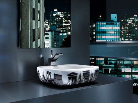 Roca Urban 40x40 cm-es pultra ültethető porcelán mosdó, New York A32765U00U