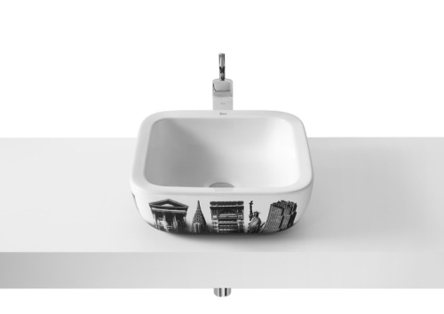 Roca Urban 40x40 cm-es pultra ültethető porcelán mosdó, New York A32765U00U
