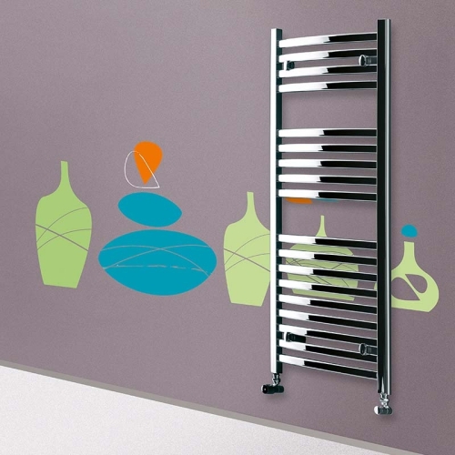 Lazzarini Merano íves dizájn törölközőszárítós radiátor, króm 1600x600 mm (386283)