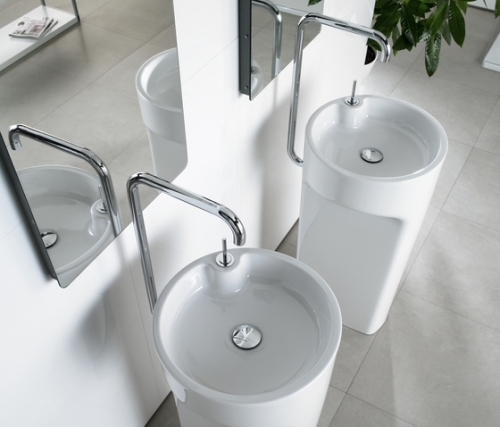 Roca Amberes szabadonálló porcelán mosdó, csapteleppel 893030001