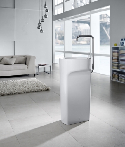 Roca Amberes szabadonálló porcelán mosdó, csapteleppel 893030001
