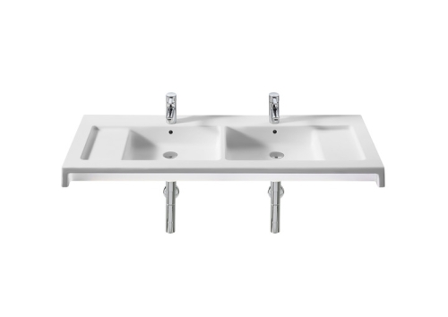 Roca Stratum 130x50 cm-es fali vagy bútorra ültethető dupla mosdó A327630000