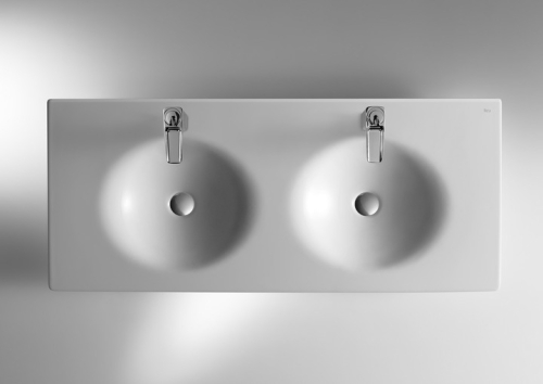 Roca Kalahari 120x51 cm-es fali vagy bútorra ültethető dupla mosdó A327896000