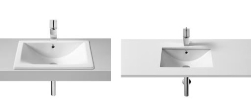 Roca Diverta 50x38 cm pultba vagy pult alá építhető mosdó, csaplyuk nélkül A327114000