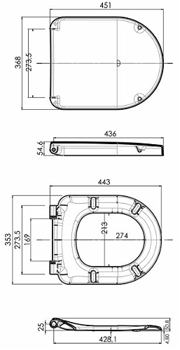 Kolo Quattro WC ülőke lecsapódásgátlóval (K60114000)