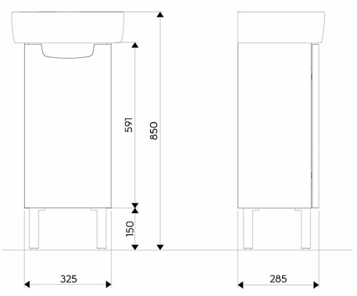 Kolo Rekord wenge/fehér, balos mosdószekrény, mosdó nélkül (89380000)