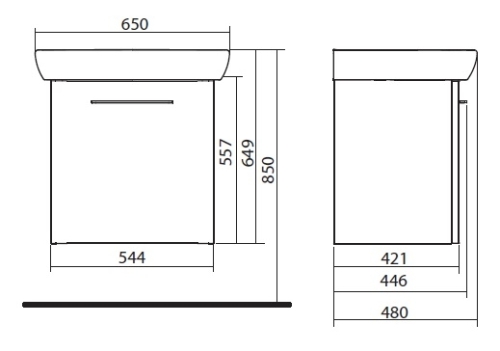 Kolo Nova Pro fehér/fehér fürdőszobaegység 65 cm (M39025000) M39025